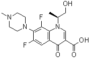 6,8-Difluoro-1,4-dihydro-1-[(1S)-2-hydroxy-1-methylethyl]-7-(4-methyl-1-piperazinyl)-4-oxo-3-quinolinecarboxylic acid molecular structure (CAS 1036016-10-0)