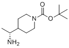 结构式 CAS# 1036027-86-7, 叔-丁基4-[(1R)-1-氨基乙基]哌啶-1-羧酸酯
