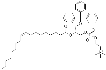 [R-(Z)]-4-Hydroxy-N,N,N-trimethyl-9-oxo-7-[(triphenylmethoxy)methyl]-3,5,8-trioxa-4-phosphahexacos-17-en-1-aminium inner salt 4-oxide molecular structure (CAS 103634-10-2)