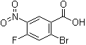 2-溴-4-氟-5-硝基苯甲酸分子结构 (CAS 1036389-83-9)