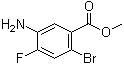 5-氨基-2-溴-4-氟苯甲酸甲酯分子结构 (CAS 1036389-86-2)