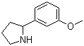 2-(3-甲氧基苯基)吡咯烷分子结构 (CAS 103861-77-4)