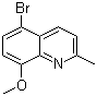 5-溴-8-甲氧基-2-甲基喹啉分子结构 (CAS 103862-55-1)