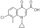 7-氯-1-环丙基-1,4-二氢-8-甲基-4-氧代-3-喹啉羧酸分子结构 (CAS 103877-20-9)