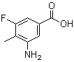 3-氨基-5-氟-4-甲基苯甲酸分子结构 (CAS 103877-75-4)