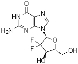 2'-脱氧-2',2'-二氟鸟苷分子结构 (CAS 103882-87-7)