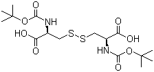 structure of CAS# 10389-65-8, N,N'-Bis(tert-butoxycarbonyl)-L-cystine;N,N'-Di-Boc-L-cystine