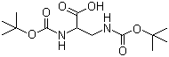 N,N'-Bis(tert-butoxycarbonyl)-2,3-diaminopropionic acid molecular structure (CAS 104010-92-6)
