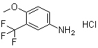 4-甲氧基-3-(三氟甲基)苯胺盐酸盐分子结构 (CAS 104044-32-8)