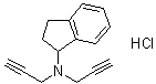 N,N-Di-2-propynyl-1-indanamine hydrochloride molecular structure (CAS 10409-00-4)