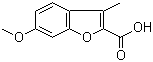 structure of CAS# 10410-29-4, 6-Methoxy-3-methylbenzofuran-2-carboxylic acid