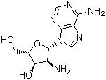 结构式 CAS# 10414-81-0, 2'-氨基-2'-脱氧腺苷