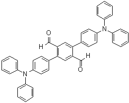 structure of CAS# 1042941-53-6, 4,4''-Bis(diphenylamino)[1,1':4',1''-terphenyl]-2',5'-dicarboxaldehyde