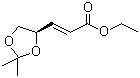 structure of CAS# 104321-62-2, Ethyl (R)-trans-3-(2,2-dimethyl-1,3-dioxolan-4-yl)propenoate