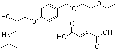 富马酸比索洛尔分子结构 (CAS 104344-23-2)