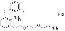 2-[(2,6-Dichlorophenyl)amino]benzeneacetic acid 2-(2-aminoethoxy)ethyl ester hydrochloride molecular structure (CAS 1043448-31-2)