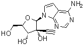 结构式 CAS# 1044589-82-3, 7-脱氮-2'-C-乙炔腺苷