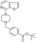 4-[(4-Thieno[2,3-c]pyridin-7-yl-1-piperazinyl)methyl]benzoic acid tert-butyl ester molecular structure (CAS 1044764-15-9)