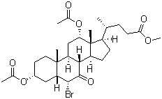 (3alpha,5beta,6alpha,12alpha)-3,12-双(乙酰氧基)-6-溴-7-酮基胆烷-24-酸甲酯分子结构 (CAS 10452-63-8)