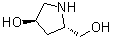 structure of CAS# 104587-51-1, (2S,4R)-2-Hydroxymethylpyrrolidin-4-ol;(2S,4R)-4-Hydroxy-2-hydroxymethylpyrrolidine; (3R,5S)-3-Hydroxy-5-hydroxymethylpyrrolidine; (3R,5S)-3-Hydroxy-5-hydroxymethylpyrrolidine; (3R,5S)-5-(Hydroxymethyl)pyrrolidin-3-ol; (3R,5S)-5-(Hydroxymethyl)pyrrolidin-3-ol