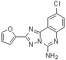 9-Chloro-2-(2-furanyl)[1,2,4]triazolo[1,5-c]quinazolin-5-amine molecular structure (CAS 104615-18-1)