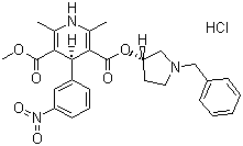 Barnidipine hydrochloride molecular structure (CAS 104757-53-1)