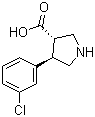 (3S,4R)-4-(3-Chlorophenyl)pyrrolidine-3-carboxylic acid molecular structure (CAS 1047651-80-8)