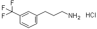 3-(三氟甲基)苯丙胺盐酸盐分子结构 (CAS 104774-93-8)