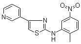structure of CAS# 1048007-94-8, N-(2-Methyl-5-nitrophenyl)-4-(3-pyridinyl)-2-thiazolamine