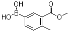 结构式 CAS# 1048330-10-4, 5-硼酸基-2-甲基苯甲酸甲酯