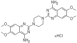 2,2'-(1,4-Piperazinediyl)bis[6,7-dimethoxy-4-quinazolinamine] hydrochloride molecular structure (CAS 104965-50-6)