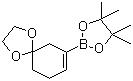 structure of CAS# 1049730-46-2, 1,4-Dioxaspiro[4.5]dec-7-en-7-ylboronic acid pinacol ester;4,4,5,5-Tetramethyl-2-(1,4-dioxaspiro[4.5]dec-7-en-7-yl)-1,3,2-dioxaborolane