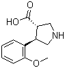 (3S,4R)-4-(2-Methoxyphenyl)pyrrolidine-3-carboxylic acid molecular structure (CAS 1049978-81-5)