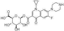 Ciprofloxacin glucuronide molecular structure (CAS 105029-31-0)