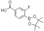 结构式 CAS# 1050423-87-4, 4-羧基-2-氟苯硼酸频哪醇酯