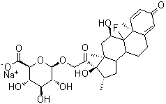 地塞米松 beta-D-葡糖苷酸钠盐分子结构 (CAS 105088-08-2)