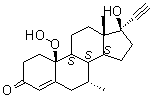 (7alpha,17alpha)-19-Hydroperoxy-17-hydroxy-7-methyl-19-norpregn-4-en-20-yn-3-one molecular structure (CAS 105186-34-3)