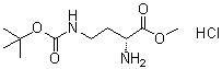 (2R)-2-Amino-4-[[(1,1-dimethylethoxy)carbonyl]amino]butanoic acid methyl ester hydrochloride (1:1) molecular structure (CAS 1052649-77-0)