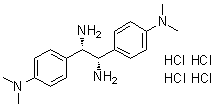 结构式 CAS# 1052707-21-7, (1S,2S)-1,2-二[4-(二甲基氨基)苯基]-1,2-乙二胺四盐酸盐