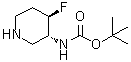 结构式 CAS# 1052713-46-8, rel-N-[(3R,4R)-4-氟-3-哌啶基]氨基甲酸叔丁酯