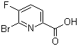 结构式 CAS# 1052714-46-1, 6-溴-5-氟-2-吡啶甲酸