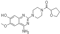 [4-(4-Amino-7-hydroxy-6-methoxy-2-quinazolinyl)-1-piperazinyl](tetrahydro-2-furanyl)methanone molecular structure (CAS 105356-90-9)