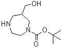 Hexahydro-6-(hydroxymethyl)-1H-1,4-diazepine-1-carboxylic acid 1,1-dimethylethyl ester molecular structure (CAS 1053656-94-2)