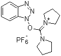 structure of CAS# 105379-24-6, (Benzotriazol-1-yloxy)dipyrrolidinocarbenium hexafluorophosphate;HBPyU; O-(Benzotriazol-1-yl)-N,N,N',N'-bis(tetramethylene)uronium hexafluorophosphate