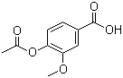 structure of CAS# 10543-12-1, 4-Acetoxy-3-methoxybenzoic acid