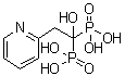 structure of CAS# 105462-23-5, P,P'-[1-Hydroxy-2-(2-pyridinyl)ethylidene]bisphosphonic acid;NE 58018