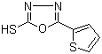 structure of CAS# 10551-15-2, 5-(2-Thienyl)-1,3,4-oxadiazole-2-thiol;5-Thiophen-2-yl-[1,3,4]oxadiazole-2-thiol