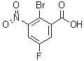 structure of CAS# 1055331-73-1, 2-Bromo-5-fluoro-3-nitrobenzoic acid