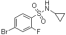 4-Bromo-N-cyclopropyl-2-fluorobenzenesulfonamide molecular structure (CAS 1055995-89-5)