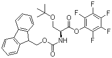 结构式 CAS# 105751-13-1, N-芴甲氧羰基-O-叔丁基丝氨酸五氟苯基酯